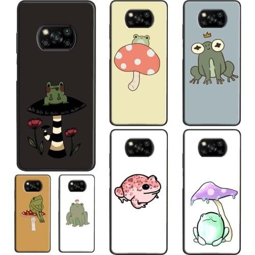 Mushroom frog For POCO F3 F1 F2 M3 X3 Pro Phone Case For Xiaomi Mi 11 Lite Ultra 10T Pro Mi Note 10 Lite