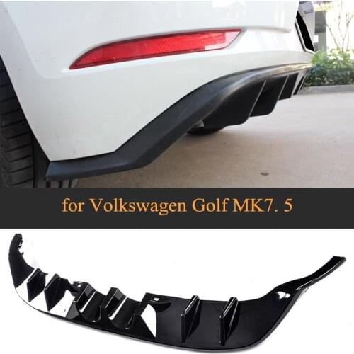 For VW Golf 7.5 MK7.5 standard GTI 2017 2018 Four Outlet Rear Bumper Lip Diffuser Spoiler 2 Style Carbon Fiber PP Diffuser