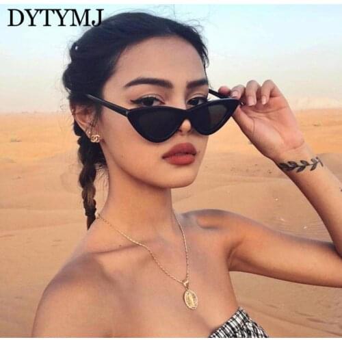 DYTYMJ Vintage Cateye Sunglasses Women Sexy Retro Small Cat Eye Glasses Brand Designer Colorful Eyewear For Female Oculos De Sol