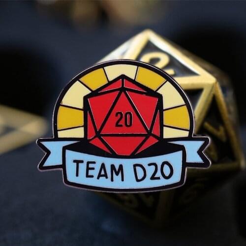 Team D20 Dice Alignment Enamel Pin D&D DM Dungeon Master Geek Brooch Perfect for wearing to your game nights