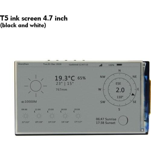 LILYGO T5-4.7 inch E-paper ESP32 V3 version 16MB FLASH 8MB PSRAM WIFI/Bluetooth for arduino
