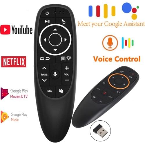 New G10 G10S Pro Voice Remote Control 2.4G Wireless Air Mouse Gyroscope IR Learning for Android tv box HK1 H96 Max X96 mini