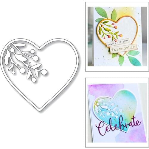 Fathers Day Heart Leaves Frame 2020 Hot New Metal Cutting Dies Foil For DIY Scrapbooking Paper and Card Making Craft No Stamps