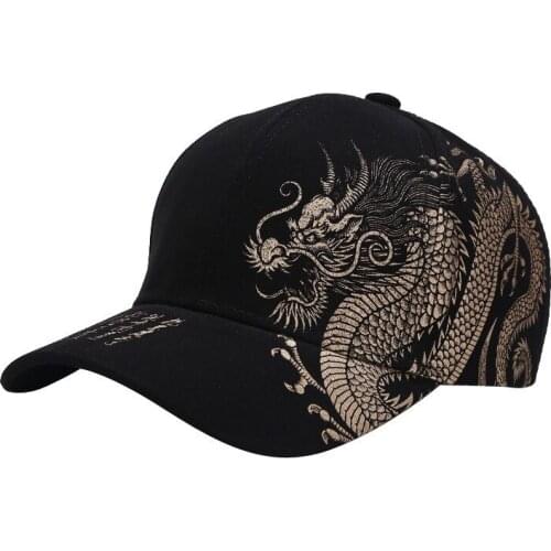 Spring Summer Chinese Style Dragon Cap Design Pattern Baseball Cap 100% Cotton Outdoor Caps Gorras Hombre Mens Trucker Hot Cap