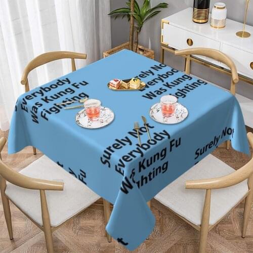 Kung Fu Tablecloth Wholesale Square Table Cover Dining Custom Protector Polyester Table Cloth