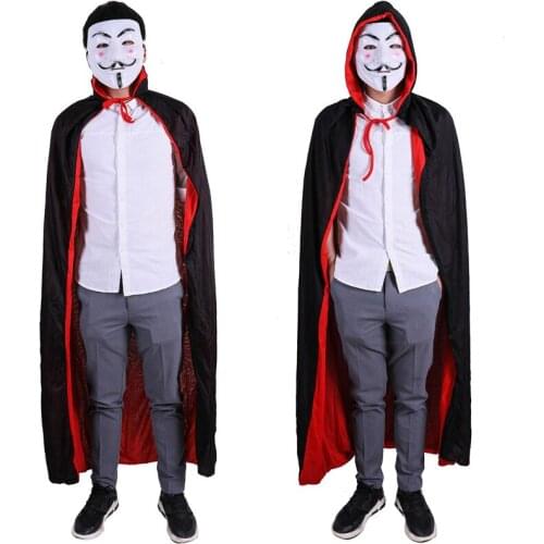 Halloween Masquerade Cloak Mask V for Vendetta Cosplay Costumes Cloaks Mantle Mask Suit