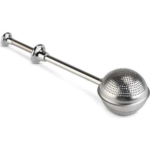 Reusable Tea Infuser Stainless Steel Teapot Tea Strainer Ball Shape Push Style Tea Infuser Mesh Filter LX6154