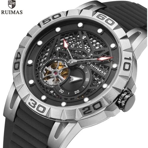 RUIMAS Military Sport Quartz Watches Men Skeleton Waterproof Wristwatch Male Man Watch Top Brand Luxury Relogio Masculino 6772