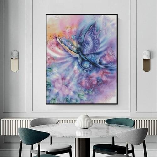 Color Butterfly Soaring Clear Picture Top Quality Cross Stitch Kits Sewing kit 14CT Unprinted Embroidered Handmade Art Set Decor