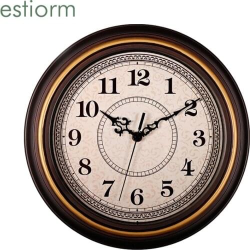 Retro wall clock,12 inch Vintage Round Silent Non Ticking Battery Operated Quality Quartz Clock for Living Room,Bedroom decor