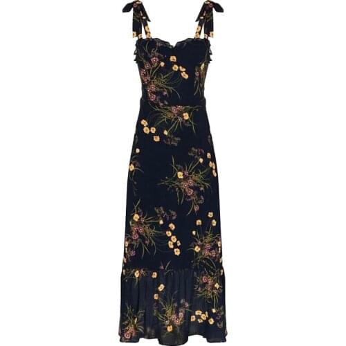 Broken Flower Dress Summer Dress Chiffon Large Tye Dye Dress Womens Wear Camisole Long Dresses Female Clothing 2021