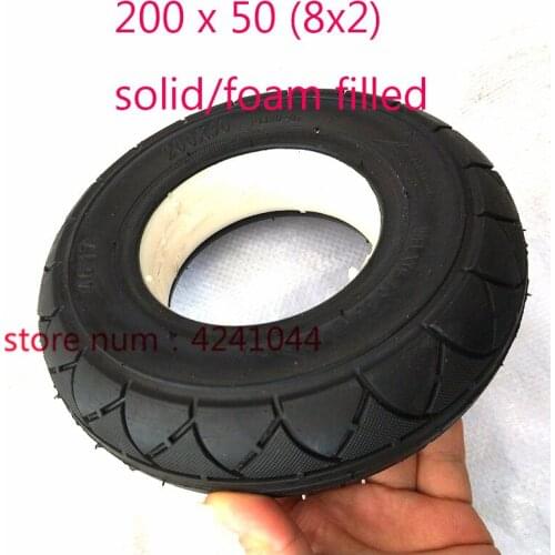 Electric Scooter Tyre 200x50 (8x2) 8" Scooter Electric E100 E125 E200 Scooter solid/foam filled tire 2 color selectable