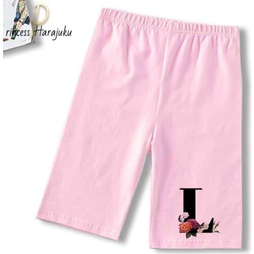 New Summer Vintage High Waist Shorts Women Sexy Biker Shorts Short Feminino Flowers Of English Alphabet Shorts Sweatpants S-XL