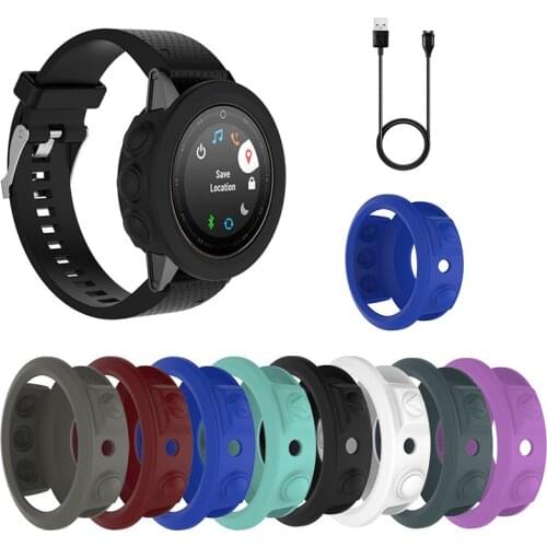 Silicone Protective Case Cover Bracelet Protector Shell 1m 3.3FT USB Fast Charger Data Cable For Garmin fenix 5X 5 5S Plus