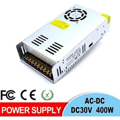 Stable quality 400W DC30V 13.3A Single Output Switching power supply Transformers 110V 220V AC TO DC SMPS For LED light Stepper