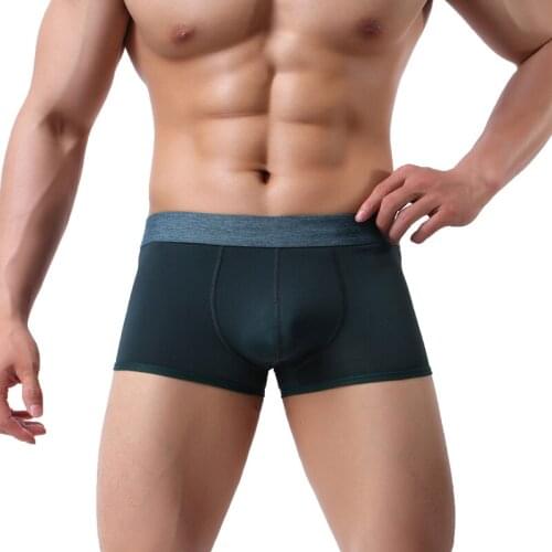 Sexy Men Boxer Soft Breathable Underwear Male Comfortable Solid Panties Underpants Cueca Boxershorts Homme for Men High Quality