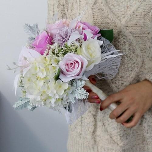 Gorgeous Wedding Bridal Bouquet Bridesmaid Hand Holder Flower Floral Decor
