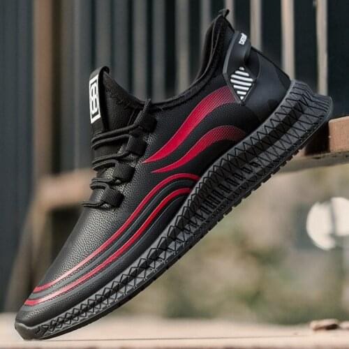 Мужские кожаные кроссовки Voesnees China At AliExpress