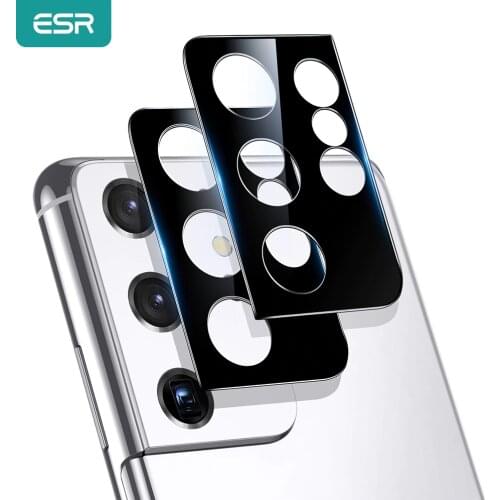 ESR 2PCS Camera Lens Film for Samsung Galaxy S21/S21 Plus/S21 Ultra 5G Tempered Glass for Galaxy S21 Ultra Screen Protector Film