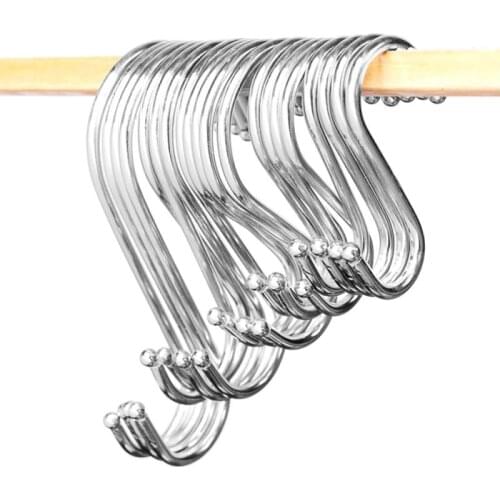 1pcs Stainless Steel S-Shape Hook Home Kitchen Bedroom Multi-function Railing S Hanger Clasp Holder Hooks Hanging Storage Tools