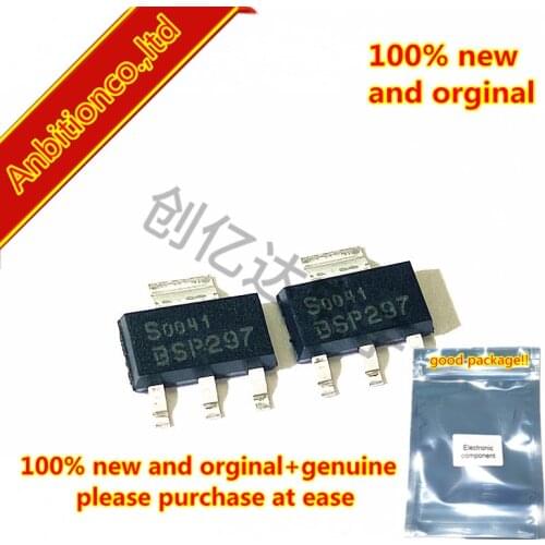 10pcs 100% new original BSP297 SOT-223 SIPMOS Small-Signal Transistor (N channel Enhancement mode Logic Level) in stock