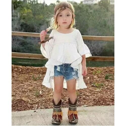 2016 Summer Baby Girls White Ruffles Dress Cute Fashion Princess Girls Party Dress Kids Spring Summer Clothing