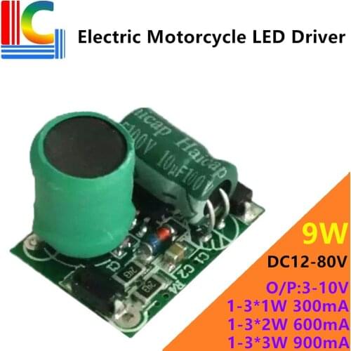 3PCS Automobile electric vehicle motorcycle LED lights Driver DC 12V to 80V Output 3V - 10V 350mA 750mA 900mA Power Supply