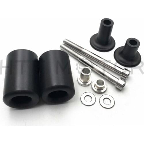 Aftermarket free shipping motorcycle parts Black No Cut Frame Slider Crash Protector For 2013-2014 Kawasaki Ninja Zx-6R