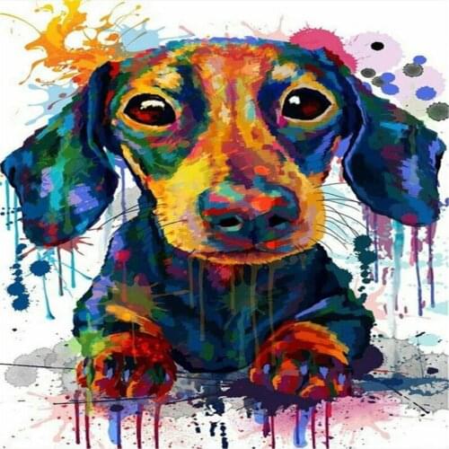 DIY Diamond Painting Dog Horse Pirate Cross Embroidered Drill Square Diamond Art Painting Decoration Send Handmade Gift