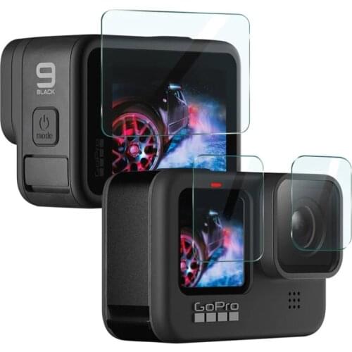 For GoPro Hero 9 Black Lens Protection Protective Film Tempered Glass Screen Protector for Gopro9 Go pro 9 Camera Accessories