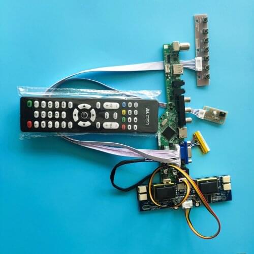 For LTM190EP01 kit LCD AV TV card Resolution 1280X1024 19" 30pin Interface USB Controller Board4 lamps Digital Signal