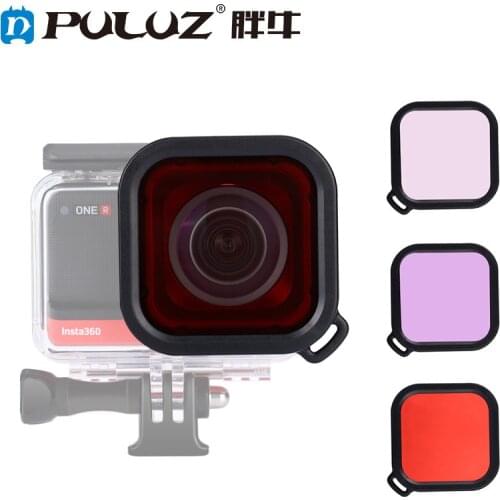For Insta360 ONE R Lens Filter Square Housing Diving Color Lens Filter for Insta360 ONE R 4K Edition / 1 inch Edition 3 Colors