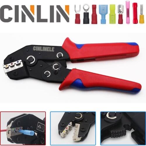 Insulation Terminals Crimping pliers Rugged Crimp Dies Set Ratcheting Wire Crimping Tool Terminals Electrical BV BHT 02C