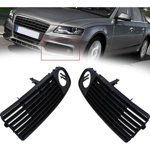JanDeNing 2pcs ABS Front Lower Bumper Fog Light Grill Cover Grille Trim For Audi A6 C5 1998-2001
