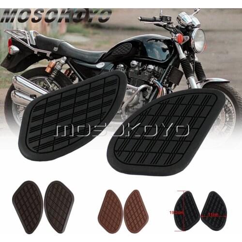 Cafe Racer Scrambler Tank Traction Pad Side Gas Tank Knee Grip Protector Stickers Bobber Chopper Vintage Motorcycle Side Panels