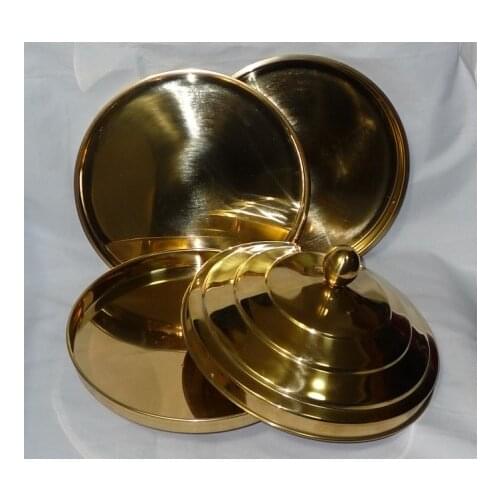 Dove Pan Of Collector - Gold Double Layer Magic Trick,Accessories,Stage Magic Props,Close Up,Illusions,Funny,Magia Toys Classic