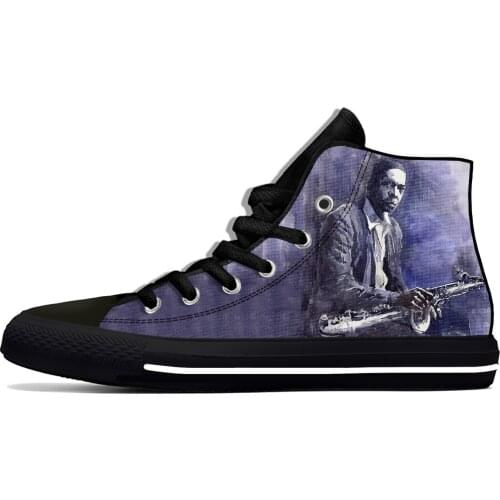 John Coltrane Jazz Sax Music Cool Fashion Classic Casual Cloth Shoes High Top Lightweight Breathable 3D Print Men Women Sneakers