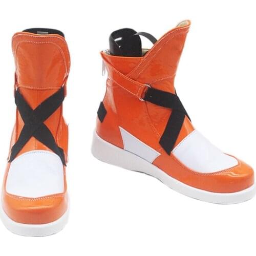 Hot Game Arknights Aak White Orange Shoes cosplay shoes for Halloween Christmas Party Masquerade Anime Shows cosplay performance