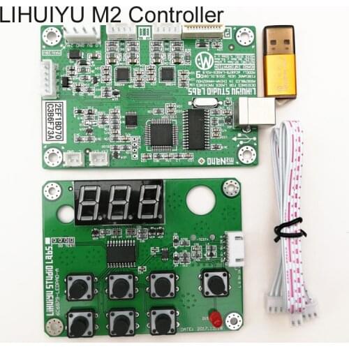 LIHUIYU Main Board M2 Nano Co2 Laser Control System + Dongle B + Control Panel Board + LaserDraw CorelLaser 3020 3040 K40