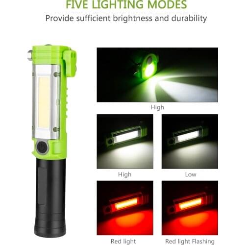 Multifunctional LED Flashlight 3*AA battery Powered XPE Torch COB Light design Flashlight Tail Magnet WorkLight