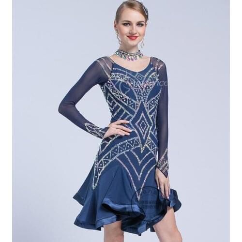 Ssel Latin Dance Dress Clothing Girls Salsa Costume Ballroom Competition Skirt 17206