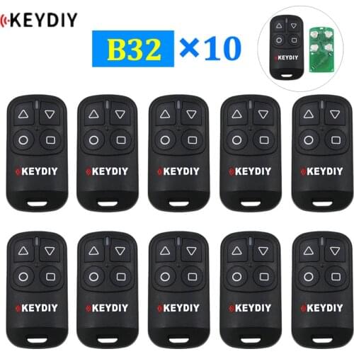 10Pcs/Lot KEYDIY 4 Button General Garage Door Remote B32 Remote Generater for KD900 URG200 KD-X2 Mini KD