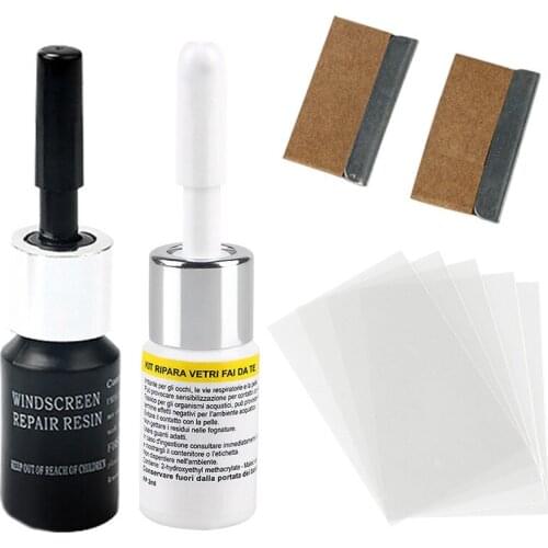 Automotive Glass Repair Fluid Car Windshield Repair Resin Cracked Glass Repair Kit Glass Corrector Set Crack Repairing S