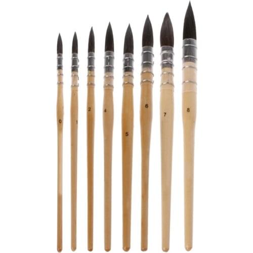 Handmade Nylon Hair Artist Watercolor Paint Brush For Watercolor Art Supplies G88D