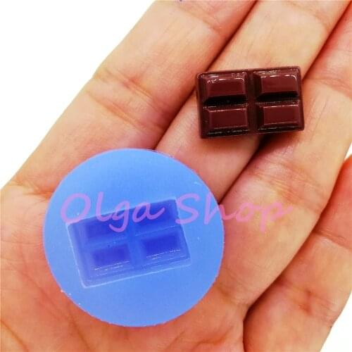 KYL219 17.4mm X 10.8mm Chocolate Bar Silicone Mold Fondant Cake Decoration Candy Resin Clay Earrings Necklace Craft Soap Candle