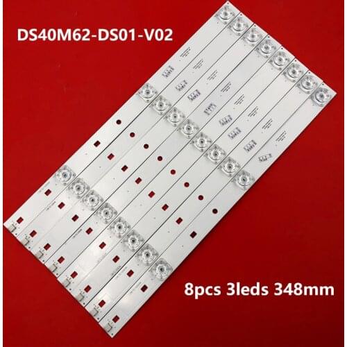 8pcs/set 345mm LED Backlight strip For 40X B40C61 202006-DS40M6200-01 DS40M62-DS01-V02 8pcs 3LED