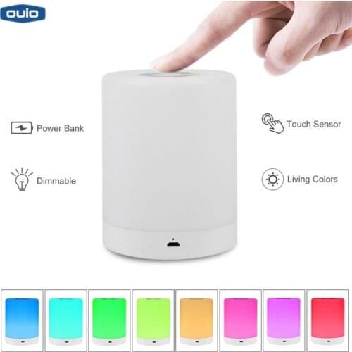 LED Night Lamp USB Charging Touch Lights 5V Smart Dimmable Sensor Baby Bedroom Portable Party Decor Bedside Lamp Nightlight