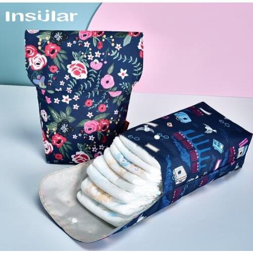 Baby Organizer Waterproof Baby Diaper Bag Multifunctional Diaper Organizer Wet Bag Portable Nappy Bag Big Capacity 5 Colors