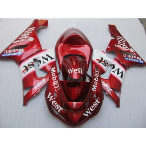 High quality ABS plastic fairing kit for Kawasaki ninja ZX6R 05 06 wine red white bodywork fairings set ZX6R 2005 2006 NW34