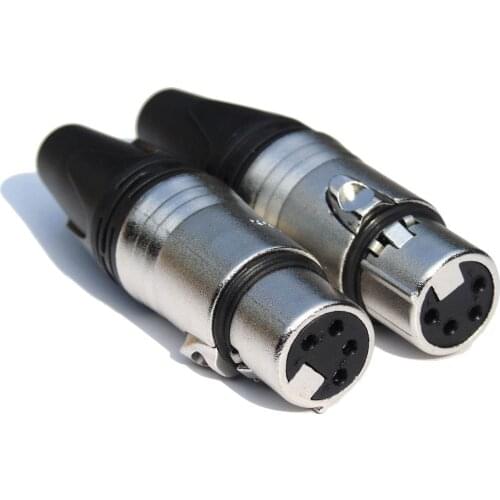 100pcs/lot High quality Male Female 4Pin XLR Connector with 50 PCS NC4MXX & 50 PCS NC4FXX